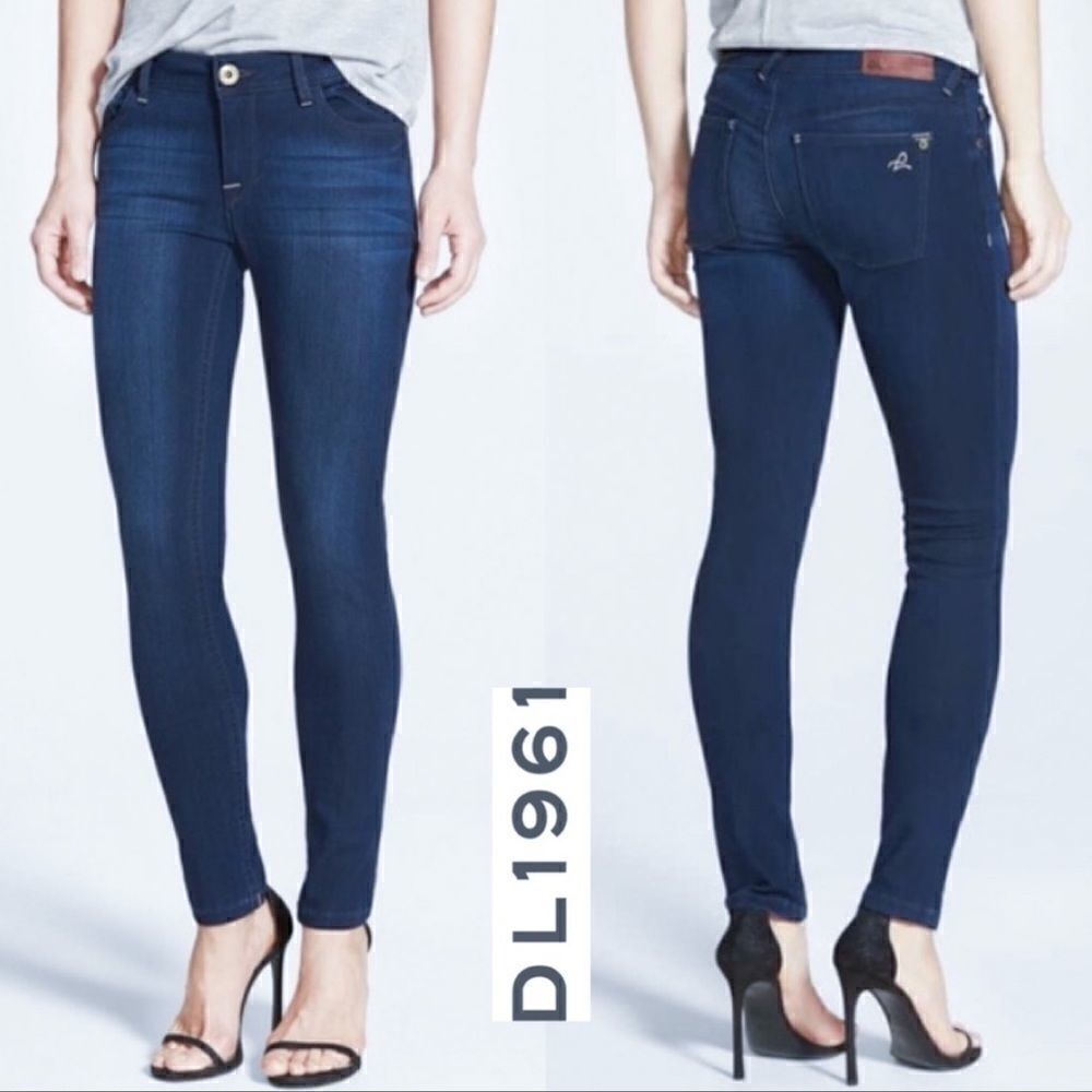 DL1961 premium denim Amanda skinny bolt dark wash size 28 Neiman Marcus stretch